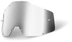 100% Racecraft / Accuri / Strata Replacement Goggle Lens -Motorcycle Equipment Store Mirror SILVER lens