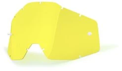 100% Racecraft / Accuri / Strata Replacement Goggle Lens -Motorcycle Equipment Store Yellow lens
