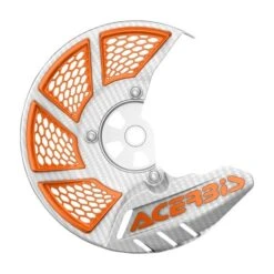 Acerbis X-Brake Vented Disc Cover -Motorcycle Equipment Store acerbis x brake vented disc cover white orange