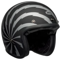Bell Helmets Bell Custom 500 Vertigo Helmet (SM) -Motorcycle Equipment Store bell custom500 vertigo helmet matte black silver 2