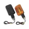 BikeMaster Universal Mini-Stalk Turn Signals -Motorcycle Equipment Store bike master universal mini stalk turn signals black amber