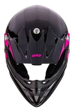 BILT Amped EVO Rapid Women's Helmet -Motorcycle Equipment Store bilt amped evo rapid womens helmet black pink 3
