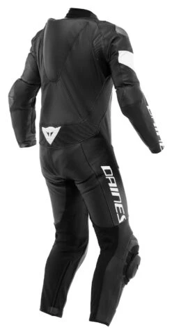 Dainese Tosa Perforated Race Suit -Motorcycle Equipment Store dainese tosa perforated leather suit black black white 1