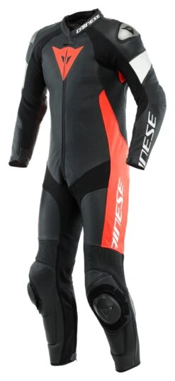 Dainese Tosa Perforated Race Suit -Motorcycle Equipment Store dainese tosa perforated leather suit black black white 2