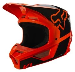 Fox Racing V1 Revn Helmet -Motorcycle Equipment Store fox racing v1 revn helmet flo orange black 1