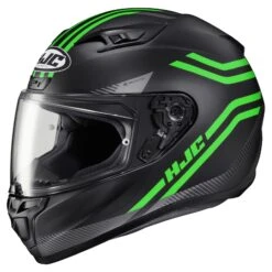 HJC I10 Strix Helmet -Motorcycle Equipment Store hj ci10 strix helmet black green