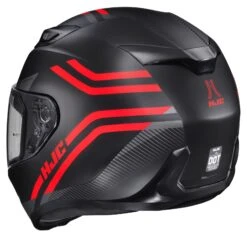 HJC I10 Strix Helmet -Motorcycle Equipment Store hj ci10 strix helmet black red 1