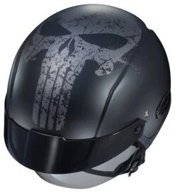 HJC IS-Cruiser Punisher Helmet -Motorcycle Equipment Store hjcis cruiser punisher helmet black grey 1