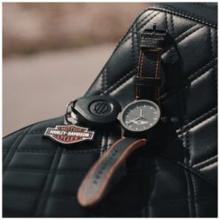 Hogwatch Key Fob Wrist Watch For Harley Davidson -Motorcycle Equipment Store hogwatch key fob wrist watch black orange 2