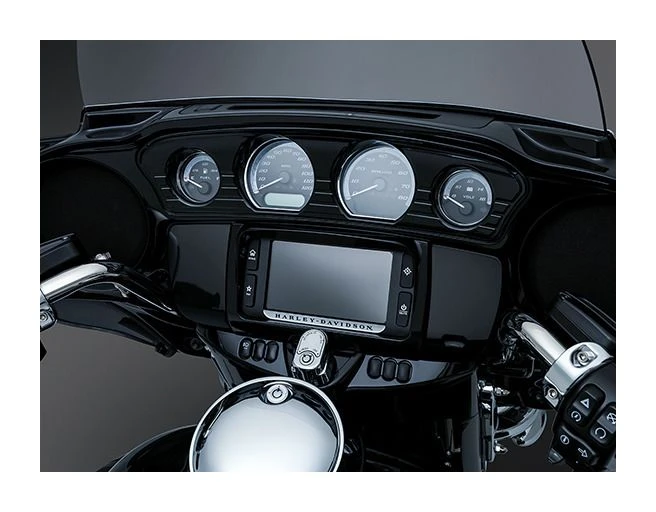 Kuryakyn Tri-Line Gauge Trim For Harley Touring / Trike 2014-2023 3 Kuryakyn Tri-Line Gauge Trim For Harley Touring / Trike 2014-2023