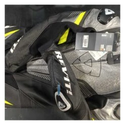 REV'IT! Spitfire Race Suit Silver/Neon Yellow / 50 [Blemished - Very Good] -Motorcycle Equipment Store revit spitfire race suit silver neon yellow50 blemished very good silver neon yellow 3