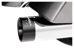 Rinehart 4" DBX40 Slip-On Mufflers For Indian 2014-2023 -Motorcycle Equipment Store rinehart4 in dbx40 slip on exhaust indian bagger touring w end caps chrome mufflers with black end caps 2