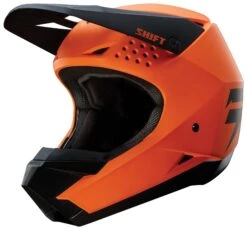Shift Whit3 Label Helmet - Solid -Motorcycle Equipment Store shift whit3 label helmet solid orange