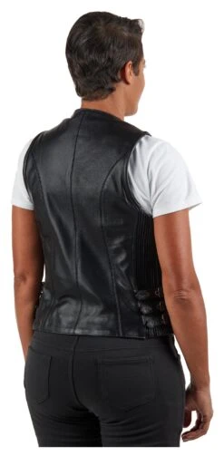 Street & Steel Nightstar Women's Leather Vest -Motorcycle Equipment Store street steel nightstar womens leather vest 3