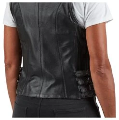 Street & Steel Nightstar Women's Leather Vest -Motorcycle Equipment Store street steel nightstar womens leather vest 5