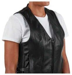 Street & Steel Nightstar Women's Leather Vest -Motorcycle Equipment Store street steel nightstar womens leather vest 6